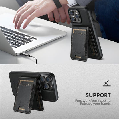 Suteni H17 Oil Eax Leather MagSafe Detachable Wallet Phone Case, For iPhone 17e / 16e, For iPhone 17 Pro Max, For iPhone 17 Pro, For iPhone 17, For iPhone Air, For iPhone 16 Pro Max, For iPhone 16 Pro, For iPhone 16 Plus, For iPhone 16                 ...