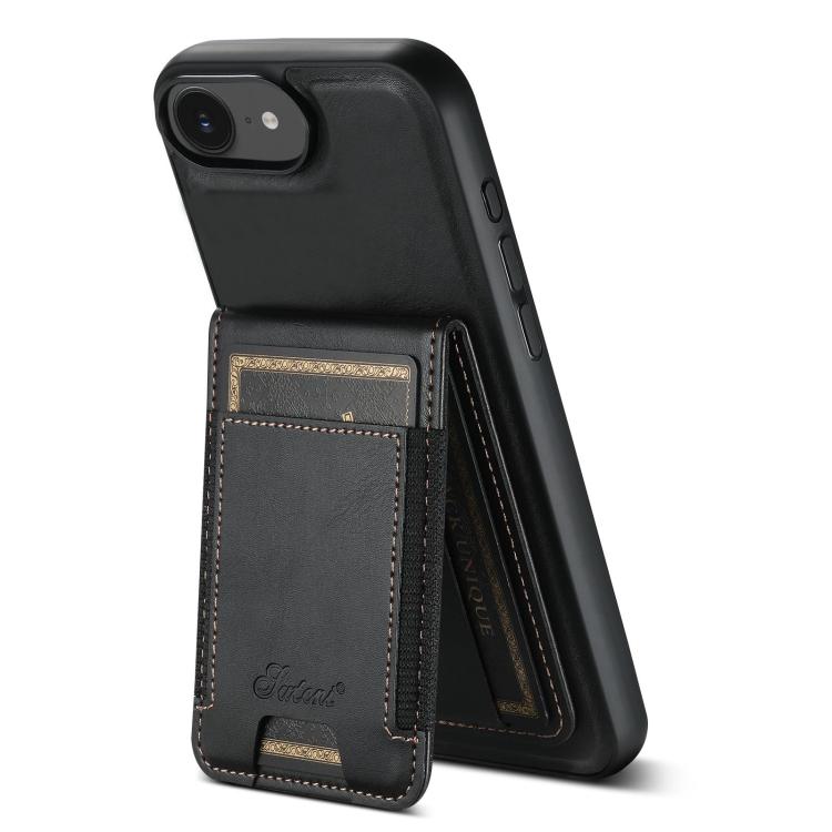 Suteni H17 Oil Eax Leather MagSafe Detachable Wallet Phone Case, For iPhone 17e / 16e, For iPhone 17 Pro Max, For iPhone 17 Pro, For iPhone 17, For iPhone Air, For iPhone 16 Pro Max, For iPhone 16 Pro, For iPhone 16 Plus, For iPhone 16                 ...