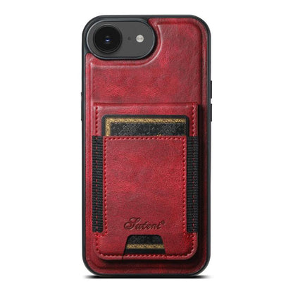 Suteni H17 Oil Eax Leather MagSafe Detachable Wallet Phone Case
