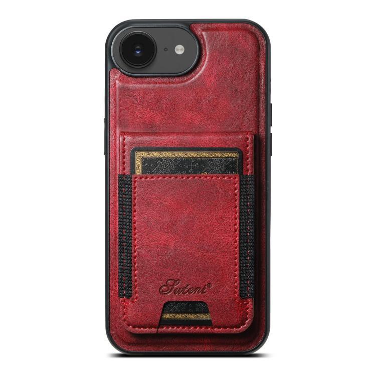 Suteni H17 Oil Eax Leather MagSafe Detachable Wallet Phone Case, For iPhone 17e / 16e, For iPhone 17 Pro Max, For iPhone 17 Pro, For iPhone 17, For iPhone Air, For iPhone 16 Pro Max, For iPhone 16 Pro, For iPhone 16 Plus, For iPhone 16                 ...