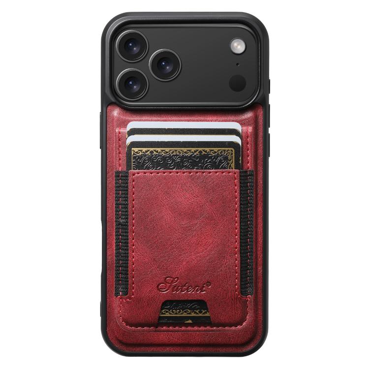 Suteni H17 Oil Eax Leather MagSafe Detachable Wallet Phone Case, For iPhone 18, For iPhone 18 Pro, For iPhone 18 Pro Max, For iPhone 17 Pro Max, For iPhone 17 Pro, For iPhone 17, For iPhone Air, For iPhone 16 Pro Max, For iPhone 16 Pro, For iPhone 16 P...
