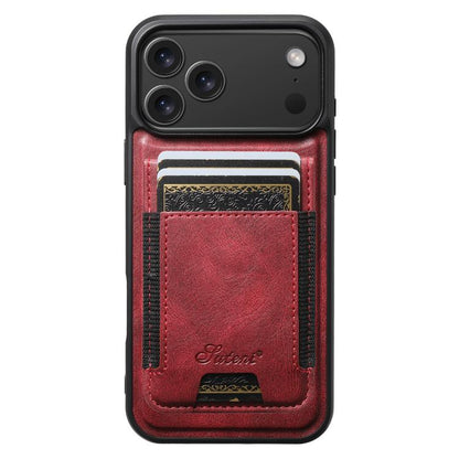 Suteni H17 Oil Eax Leather MagSafe Detachable Wallet Phone Case, For iPhone 18, For iPhone 18 Pro, For iPhone 18 Pro Max, For iPhone 17 Pro Max, For iPhone 17 Pro, For iPhone 17, For iPhone Air, For iPhone 16 Pro Max, For iPhone 16 Pro, For iPhone 16 P...