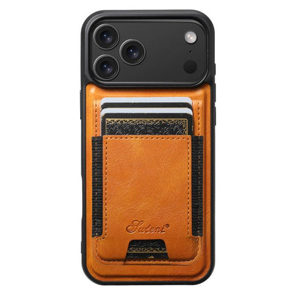 Suteni H17 Oil Eax Leather MagSafe Detachable Wallet Phone Case, For iPhone 18, For iPhone 18 Pro, For iPhone 18 Pro Max, For iPhone 17 Pro Max, For iPhone 17 Pro, For iPhone 17, For iPhone Air, For iPhone 16 Pro Max, For iPhone 16 Pro, For iPhone 16 P...