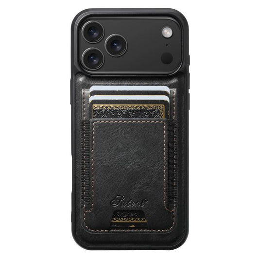Suteni H17 Oil Eax Leather MagSafe Detachable Wallet Phone Case, For iPhone 18 Pro, For iPhone 18 Pro Max, For iPhone 17 Pro Max, For iPhone 17 Pro, For iPhone 17, For iPhone Air, For iPhone 16 Pro Max, For iPhone 16 Pro, For iPhone 16 Plus, For iPhone...