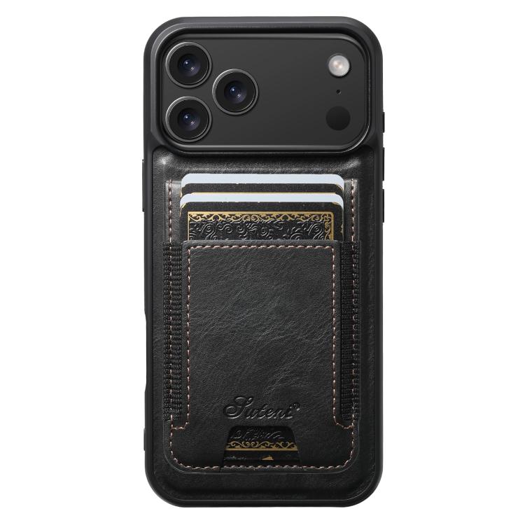 Suteni H17 Oil Eax Leather MagSafe Detachable Wallet Phone Case, For iPhone 18, For iPhone 18 Pro, For iPhone 18 Pro Max, For iPhone 17 Pro Max, For iPhone 17 Pro, For iPhone 17, For iPhone Air, For iPhone 16 Pro Max, For iPhone 16 Pro, For iPhone 16 P...