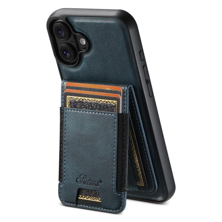 Suteni H17 Oil Eax Leather MagSafe Detachable Wallet Phone Case, For iPhone 18, For iPhone 18 Pro, For iPhone 18 Pro Max, For iPhone 17 Pro Max, For iPhone 17 Pro, For iPhone 17, For iPhone Air, For iPhone 16 Pro Max, For iPhone 16 Pro, For iPhone 16 P...
