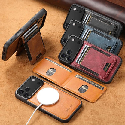 Étui portefeuille magnétique détachable Suteni H17 en cuir huilé Eax, compatible MagSafe, pour iPhone 13, iPhone 12, iPhone 12 Pro Max, iPhone 12 Pro
