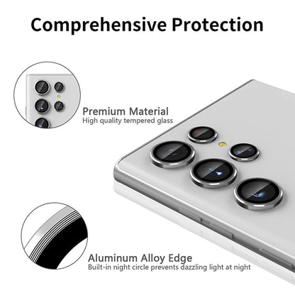 ENKAY Hat-Prince 9H Rear Camera Lens Aluminium Alloy Tempered Glass Film, For Samsung Galaxy S24 Ultra 5G, For Samsung Galaxy S24 5G, For Samsung Galaxy S24+ 5G