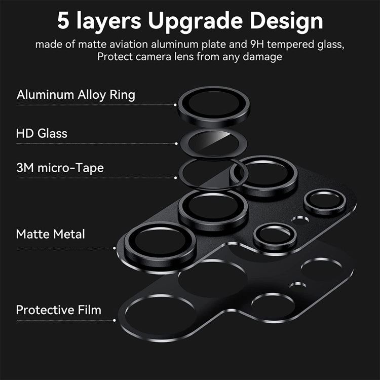 ENKAY Hat-Prince AR Aluminium Alloy Tempered Glass Camera Lens Film, For Samsung Galaxy S24 Ultra 5G
