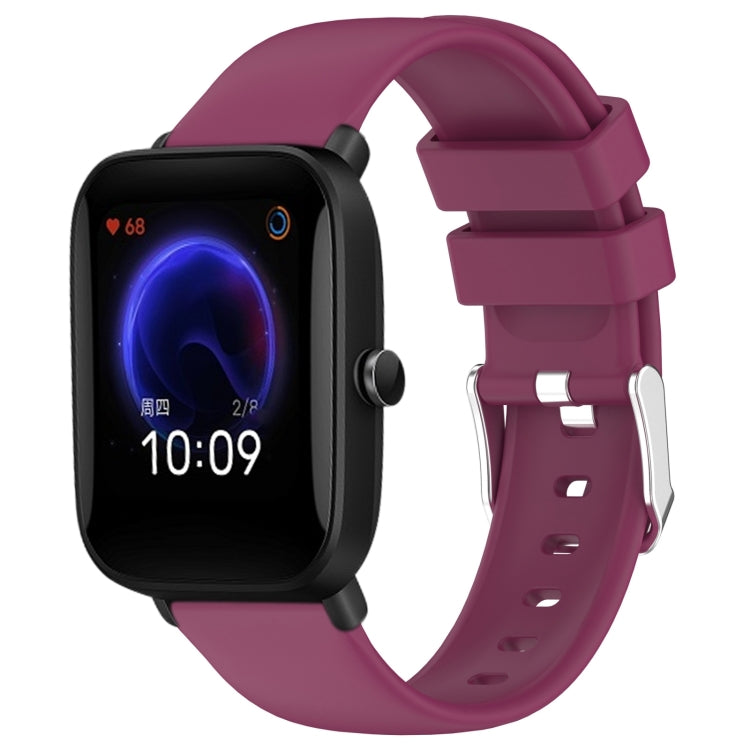 20mm Smooth Solid Color Silicone Watch Band, For Amazfit Pop, For Amazfit GTS 2