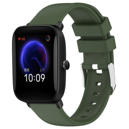 20mm Smooth Solid Color Silicone Watch Band, For Amazfit Pop, For Amazfit GTS 2