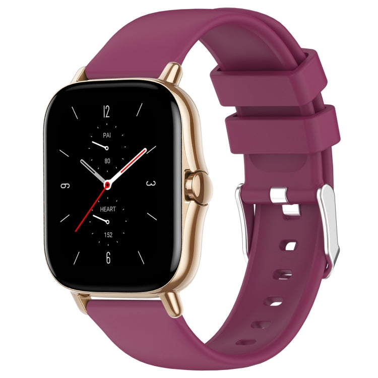 20mm Smooth Solid Color Silicone Watch Band, For Amazfit Pop, For Amazfit GTS 2
