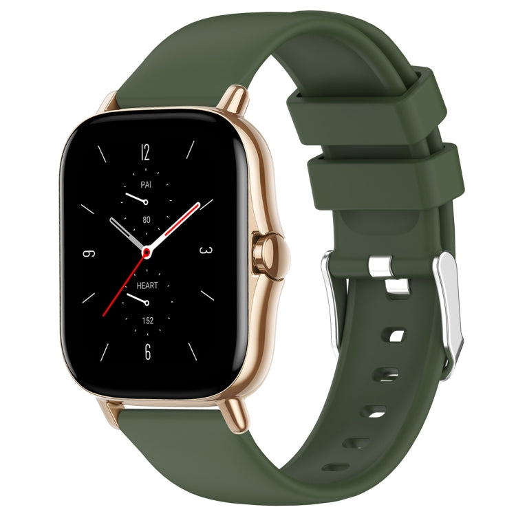 20mm Smooth Solid Color Silicone Watch Band, For Amazfit Pop, For Amazfit GTS 2