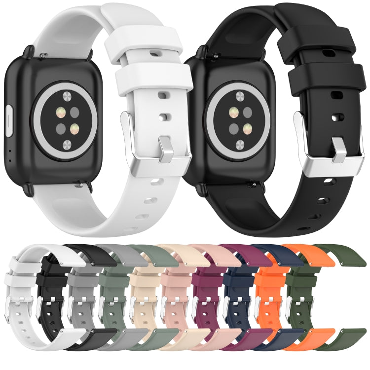 20mm Smooth Solid Color Silicone Watch Band, For Amazfit Pop, For Amazfit GTS 2