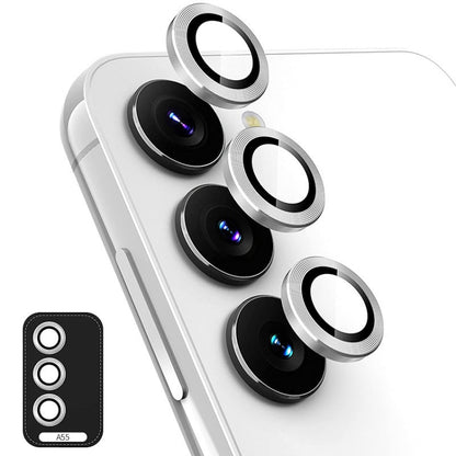 ENKAY Hat-Prince 9H Rear Camera Lens Aluminium Alloy Tempered Glass Film, For Samsung Galaxy A55