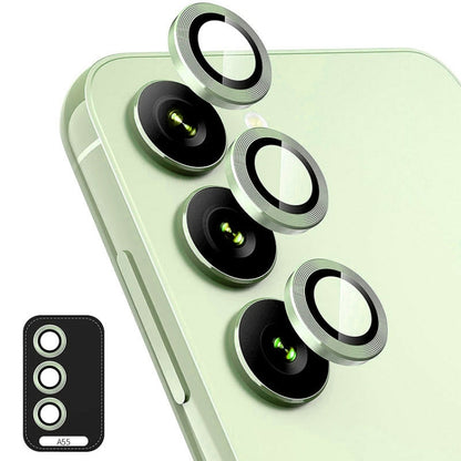ENKAY Hat-Prince 9H Rear Camera Lens Aluminium Alloy Tempered Glass Film, For Samsung Galaxy A55
