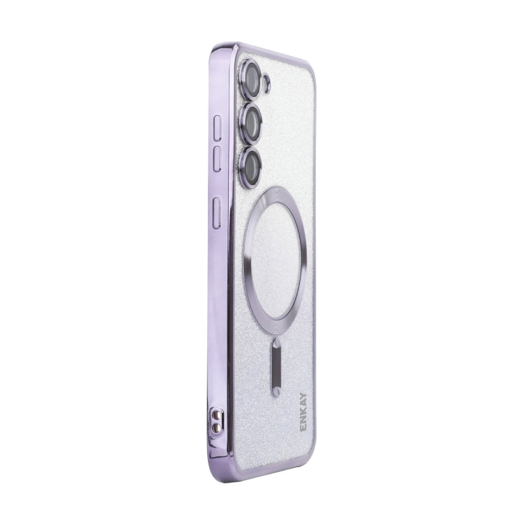 ENKAY Hat-Prince Magnetic Glitter Plated TPU Phone Case with Lens Film, For Samsung Galaxy S25 5G, For Samsung Galaxy S25+ 5G, For Samsung Galaxy S25 Ultra 5G, For Samsung Galaxy S24 Ultra 5G, For Samsung Galaxy S24+ 5G, For Samsung Galaxy S24 5G      ...