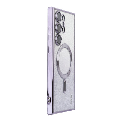 ENKAY Hat-Prince Magnetic Glitter Plated TPU Phone Case with Lens Film, For Samsung Galaxy S25 5G, For Samsung Galaxy S25+ 5G, For Samsung Galaxy S25 Ultra 5G, For Samsung Galaxy S24 Ultra 5G, For Samsung Galaxy S24+ 5G, For Samsung Galaxy S24 5G      ...