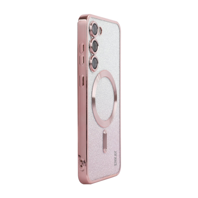 ENKAY Hat-Prince Magnetic Glitter Plated TPU Phone Case with Lens Film, For Samsung Galaxy S25 5G, For Samsung Galaxy S25+ 5G, For Samsung Galaxy S25 Ultra 5G, For Samsung Galaxy S24 Ultra 5G, For Samsung Galaxy S24+ 5G, For Samsung Galaxy S24 5G      ...