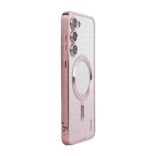 ENKAY Hat-Prince Magnetic Glitter Plated TPU Phone Case with Lens Film, For Samsung Galaxy S25 5G, For Samsung Galaxy S25+ 5G, For Samsung Galaxy S25 Ultra 5G, For Samsung Galaxy S24 Ultra 5G, For Samsung Galaxy S24+ 5G, For Samsung Galaxy S24 5G      ...