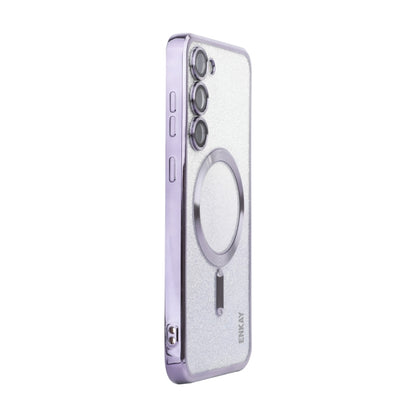 ENKAY Hat-Prince Magnetic Glitter Plated TPU Phone Case with Lens Film, For Samsung Galaxy S25 5G, For Samsung Galaxy S25+ 5G, For Samsung Galaxy S25 Ultra 5G, For Samsung Galaxy S24 Ultra 5G, For Samsung Galaxy S24+ 5G, For Samsung Galaxy S24 5G      ...