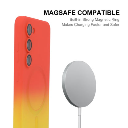 ENKAY Hat-Prince MagSafe Rainbow Gradient Silicone Phone Case with Lens Film, For Samsung Galaxy S23 5G, For Samsung Galaxy A17 / A26 5G, For Samsung Galaxy A06 4G / 5G, For Samsung Galaxy A16 4G / 5G, For Samsung Galaxy A25, For Samsung Galaxy A24    ...