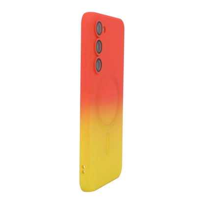 ENKAY Hat-Prince MagSafe Rainbow Gradient Silicone Phone Case with Lens Film, For Samsung Galaxy A54, For Samsung Galaxy S23 Ultra 5G, For Samsung Galaxy S23+ 5G, For Samsung Galaxy S23 5G, For Galaxy A18 4G / 5G, For Samsung Galaxy A17 / A26 5G       ...