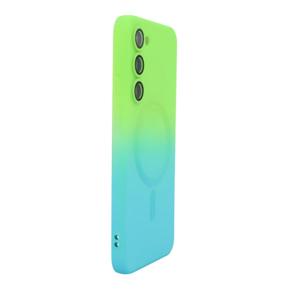 ENKAY Hat-Prince MagSafe Rainbow Gradient Silicone Phone Case with Lens Film, For Samsung Galaxy A54, For Samsung Galaxy S23 Ultra 5G, For Samsung Galaxy S23+ 5G, For Samsung Galaxy S23 5G, For Galaxy A18 4G / 5G, For Samsung Galaxy A17 / A26 5G       ...