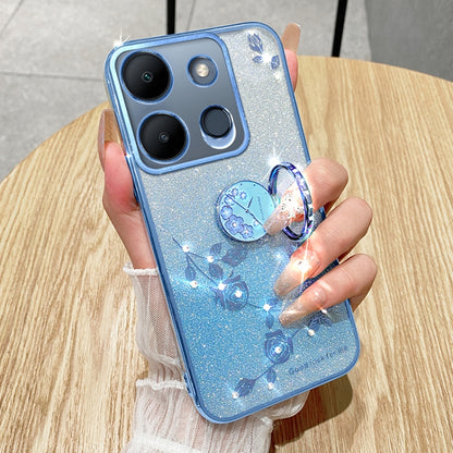 Gradient Glitter Immortal Flower Ring All-inclusive Phone Case, For Tecno Spark GO 2023, For Tecno Camon 19 Neo, For Tecno Spark GO 2022, For Tecno Pop 5 LTE, For Tecno Spark GO 2020