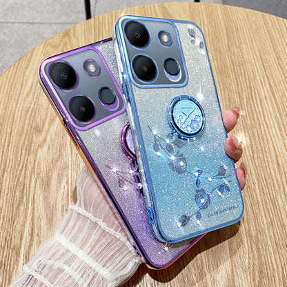 Gradient Glitter Immortal Flower Ring All-inclusive Phone Case, For Tecno Spark GO 2023, For Tecno Camon 19 Neo, For Tecno Spark GO 2022, For Tecno Pop 5 LTE, For Tecno Spark GO 2020