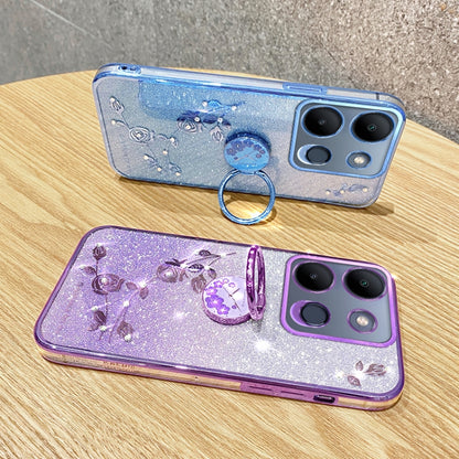 Gradient Glitter Immortal Flower Ring All-inclusive Phone Case, For Tecno Spark GO 2023, For Tecno Camon 19 Neo, For Tecno Spark GO 2022, For Tecno Pop 5 LTE, For Tecno Spark GO 2020