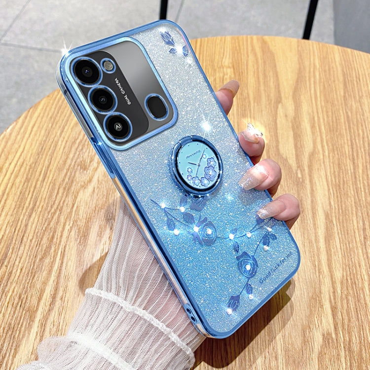Gradient Glitter Immortal Flower Ring All-inclusive Phone Case, For Tecno Spark GO 2023, For Tecno Camon 19 Neo, For Tecno Spark GO 2022, For Tecno Pop 5 LTE, For Tecno Spark GO 2020