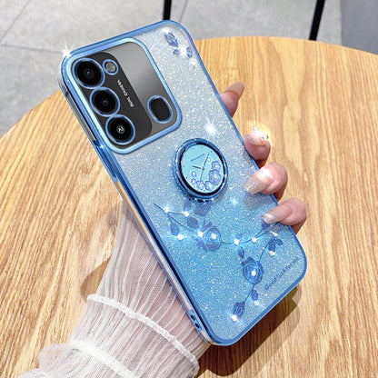 Gradient Glitter Immortal Flower Ring All-inclusive Phone Case, For Tecno Spark GO 2023, For Tecno Camon 19 Neo, For Tecno Spark GO 2022, For Tecno Pop 5 LTE, For Tecno Spark GO 2020