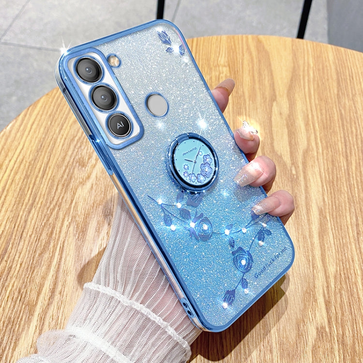 Gradient Glitter Immortal Flower Ring All-inclusive Phone Case, For Tecno Spark GO 2023, For Tecno Camon 19 Neo, For Tecno Spark GO 2022, For Tecno Pop 5 LTE, For Tecno Spark GO 2020