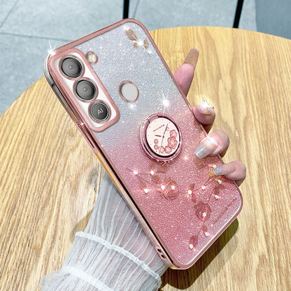 Gradient Glitter Immortal Flower Ring All-inclusive Phone Case, For Tecno Spark GO 2023, For Tecno Camon 19 Neo, For Tecno Spark GO 2022, For Tecno Pop 5 LTE, For Tecno Spark GO 2020