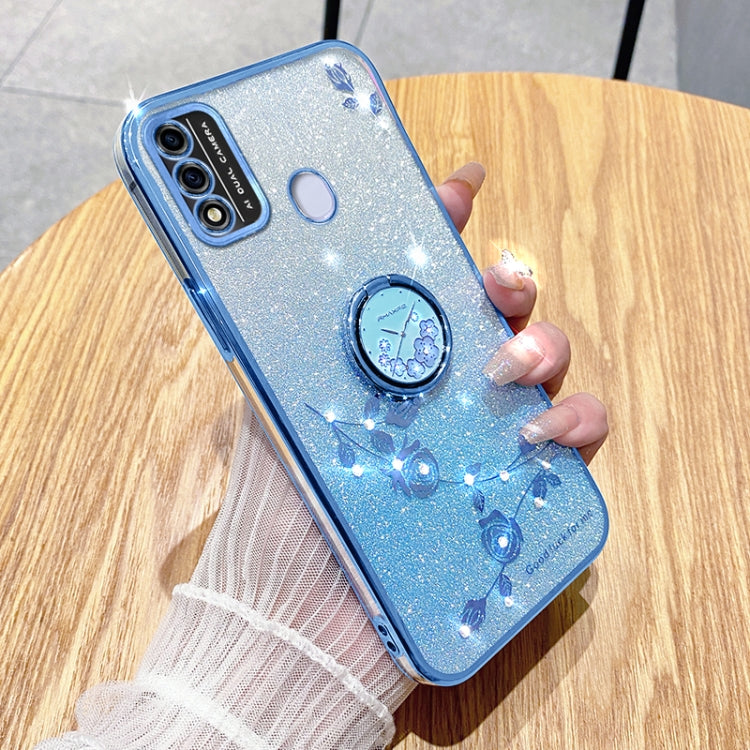 Gradient Glitter Immortal Flower Ring All-inclusive Phone Case, For Tecno Spark GO 2023, For Tecno Camon 19 Neo, For Tecno Spark GO 2022, For Tecno Pop 5 LTE, For Tecno Spark GO 2020