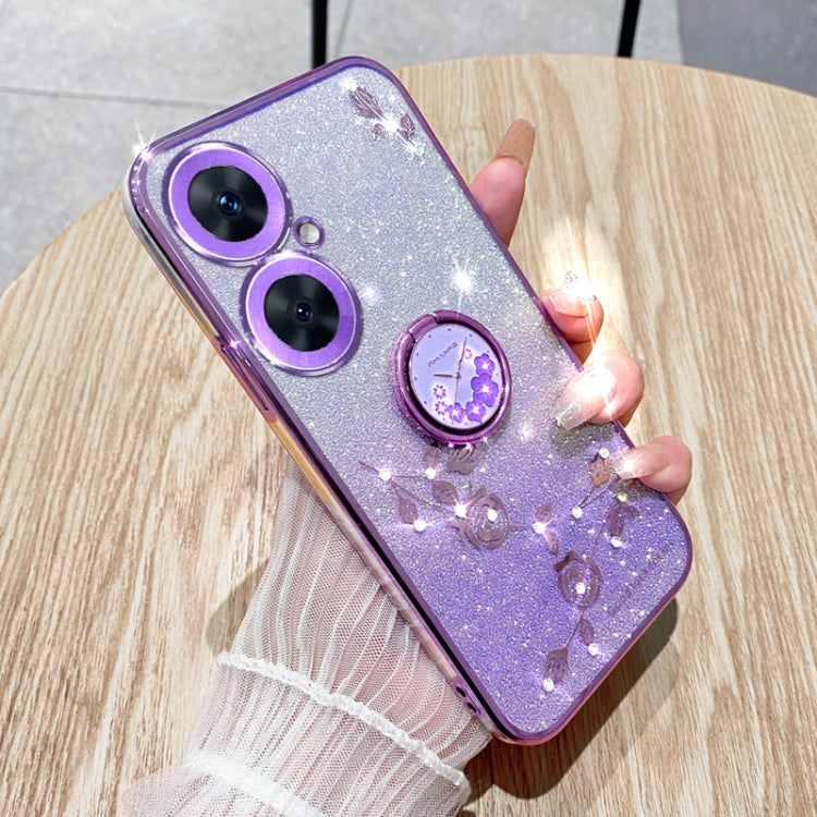 Gradient Glitter Immortal Flower Ring All-inclusive Phone Case, For Tecno Spark GO 2023, For Tecno Camon 19 Neo, For Tecno Spark GO 2022, For Tecno Pop 5 LTE, For Tecno Spark GO 2020