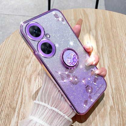 Gradient Glitter Immortal Flower Ring All-inclusive Phone Case, For Tecno Spark GO 2023, For Tecno Camon 19 Neo, For Tecno Spark GO 2022, For Tecno Pop 5 LTE, For Tecno Spark GO 2020