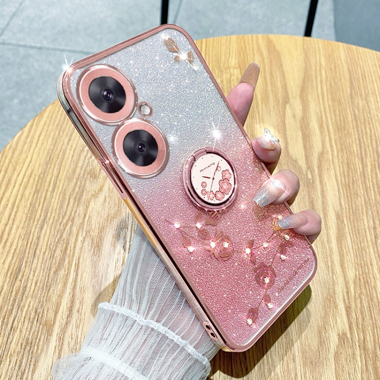 Gradient Glitter Immortal Flower Ring All-inclusive Phone Case, For Tecno Spark GO 2023, For Tecno Camon 19 Neo, For Tecno Spark GO 2022, For Tecno Pop 5 LTE, For Tecno Spark GO 2020