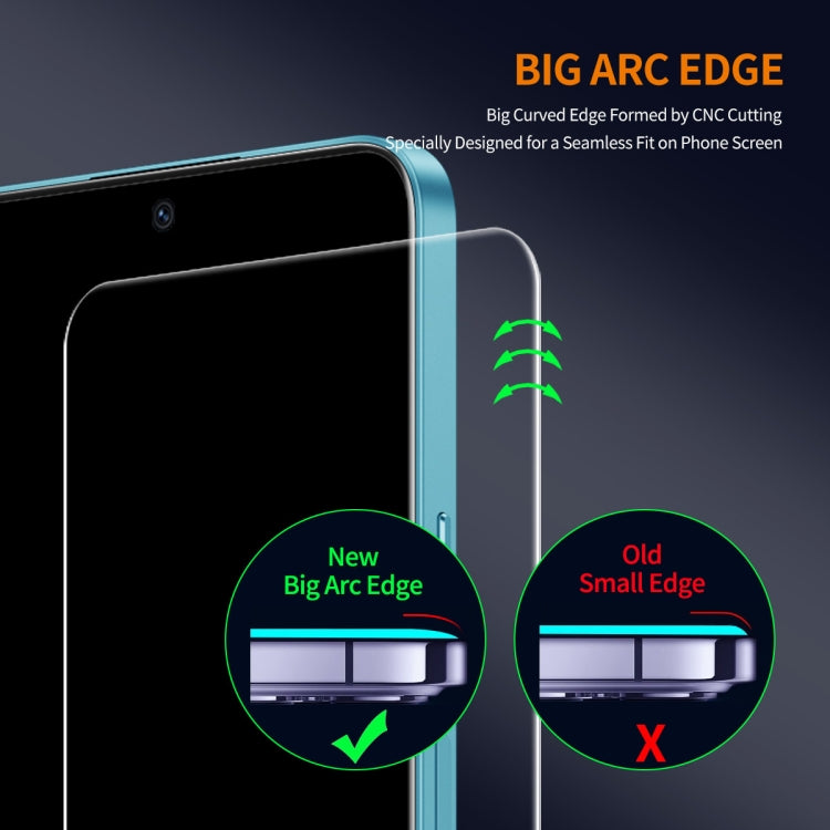 5pcs ENKAY 9H Big Arc Edge High Aluminum-silicon Tempered Glass Film, For vivo iQOO 12, For vivo iQOO Z7s, For vivo iQOO Z7x, For vivo iQOO 11 / 11s, For vivo iQOO Neo7 / Neo7 Pro, For vivo iQOO Neo8 / Neo8 Pro
