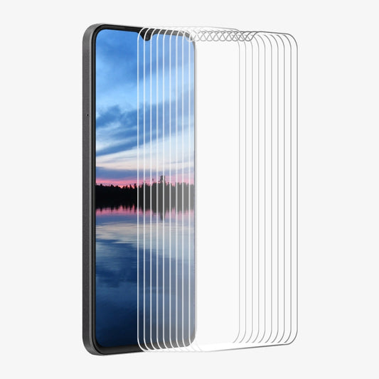 10pcs ENKAY 9H Big Arc Edge High Aluminum-silicon Tempered Glass Film, For Nokia C210, For Nokia G42, For Nokia C12, For Nokia C31