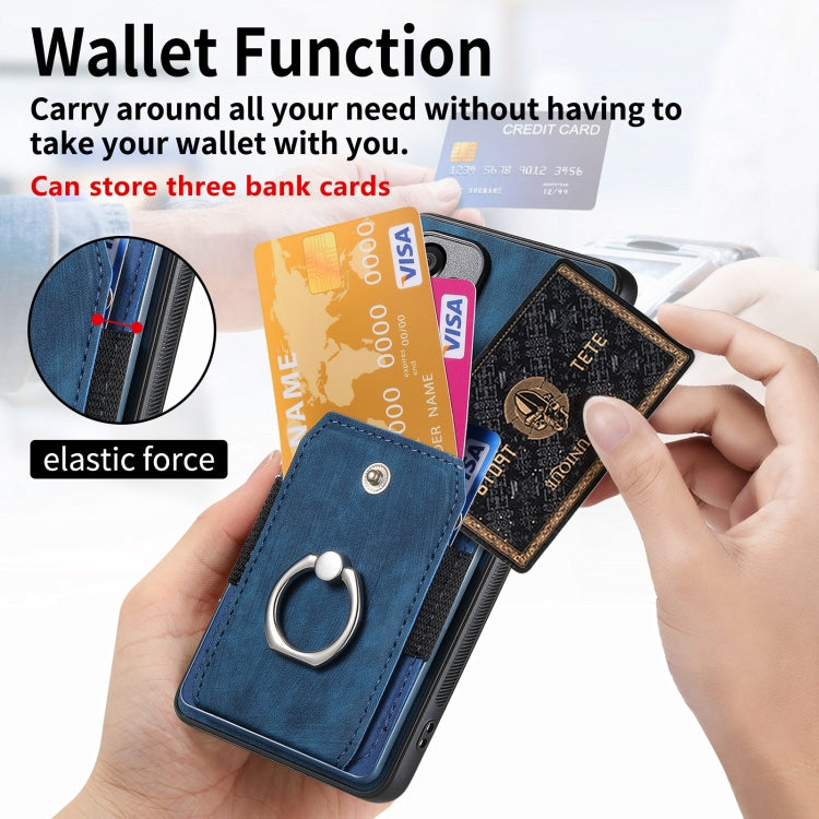 Retro Skin-feel Ring Multi-card Wallet Phone Case, For Tecno Spark GO 2023