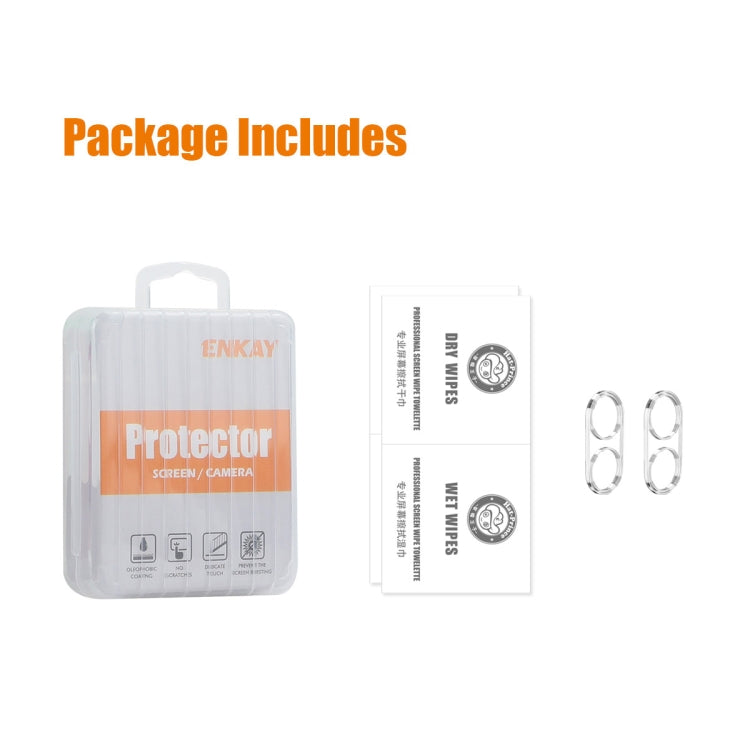 2pcs ENKAY 9H Rear Camera Lens Tempered Glass Film, For Xiaomi Redmi 13C 5G, For Xiaomi Redmi 13C 4G
