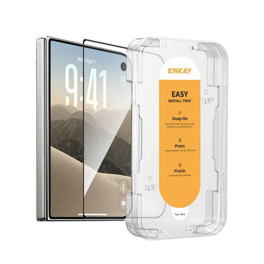 ENKAY Easy Install High Alumina Silicon Full Glass Film, For iPhone Duo Outer Screen, For iPhone 18 Pro, For iPhone 18 Pro Max, For iPhone 17 Pro Max, For iPhone 17 Pro, For iPhone 17, For iPhone Air, For iPhone 16 Pro Max, For iPhone 16 Pro
