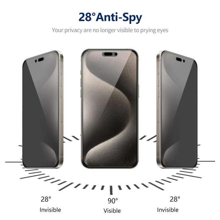 ENKAY Hat-Prince 360 Degree Anti-peeping Privacy Full Screen Tempered Glass Film, For iPhone 15 Pro Max, For iPhone 15 Pro, For iPhone 15 Plus, For iPhone 15, For iPhone 14 Plus, For iPhone 14, For iPhone 14 Pro, For iPhone 14 Pro Max