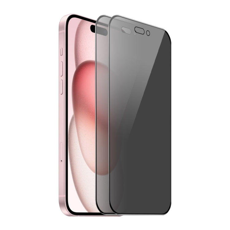 2pcs ENKAY Hat-Prince 360 Degree Anti-peeping Privacy Full Screen Tempered Glass Film, For iPhone 15 Pro Max, For iPhone 15 Pro, For iPhone 15 Plus, For iPhone 15, For iPhone 14 Plus, For iPhone 14, For iPhone 14 Pro, For iPhone 14 Pro Max