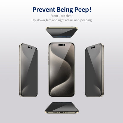5pcs ENKAY Hat-Prince 360 Degree Anti-peeping Privacy Full Screen Tempered Glass Film, For iPhone 15 Pro Max, For iPhone 15 Pro, For iPhone 15 Plus, For iPhone 15, For iPhone 14 Plus, For iPhone 14, For iPhone 14 Pro, For iPhone 14 Pro Max