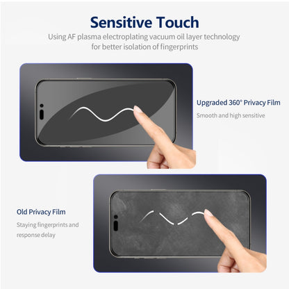 5pcs ENKAY Hat-Prince 360 Degree Anti-peeping Privacy Full Screen Tempered Glass Film, For iPhone 15 Pro Max, For iPhone 15 Pro, For iPhone 15 Plus, For iPhone 15, For iPhone 14 Plus, For iPhone 14, For iPhone 14 Pro, For iPhone 14 Pro Max