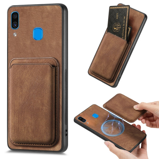 Retro Leather Card Bag Magnetic Phone Case, For Samsung Galaxy A30/A20/M10s, For Samsung Galaxy Note10, For Samsung Galaxy Note10+, For Samsung Galaxy S8+