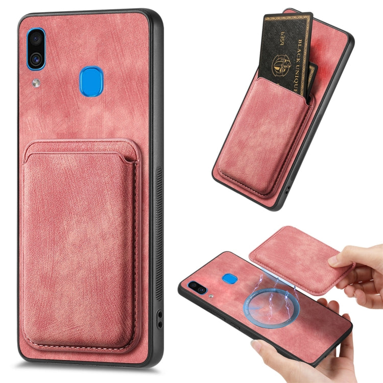 Étui de téléphone magnétique en cuir rétro pour cartes, pour Samsung Galaxy A30/A20/M10s, pour Samsung Galaxy Note10, pour Samsung Galaxy Note10+, pour Samsung Galaxy S8+